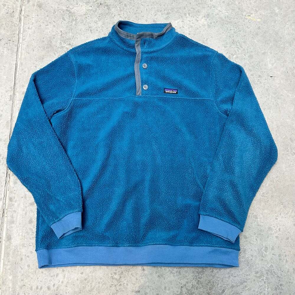 Patagonia Shearling Button Fleece Pullover Size XXL